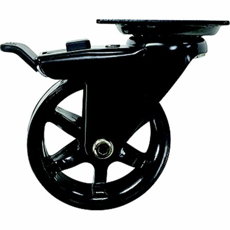 CONVENIENCE CONCEPTS 3 in. Swivel Caster Wheel with Brake, Black HI2815765